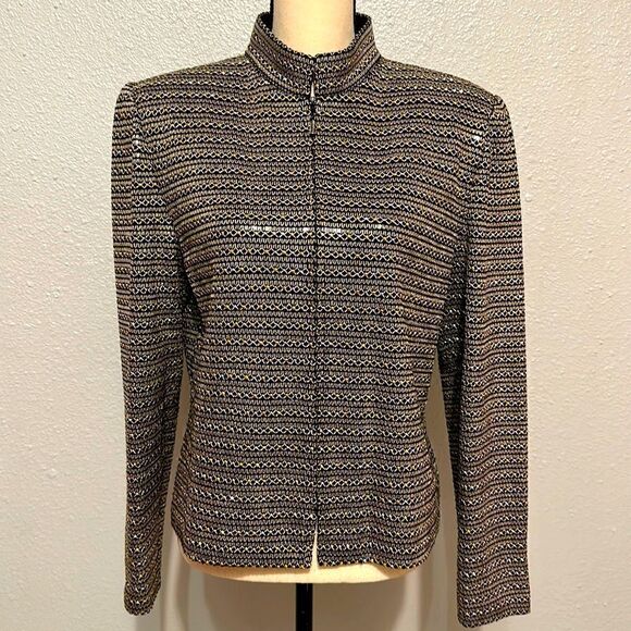 ST. John women’s sequined evening blazer by Marie Gray size 12 - Picture 1 of 14